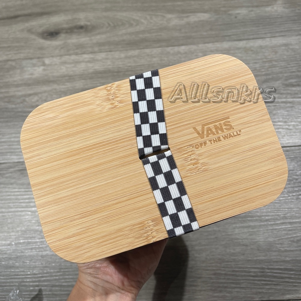 Vans Family Bamboo Lunch Box Food Container Checkerboard New